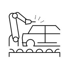 Fototapeta na wymiar welding car conveyor line icon vector illustration