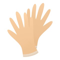 cute childish spring illustration - gardening gloves