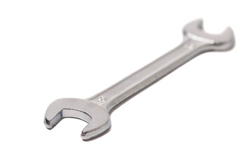 Wrench metal spanner isolated on white background