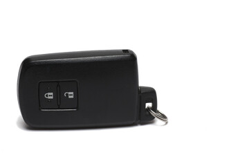 black car key remote control white background