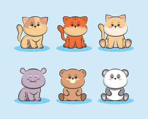 kawaii cartoon animals
