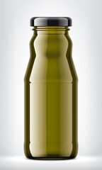 Color Glass Bottle on background. 