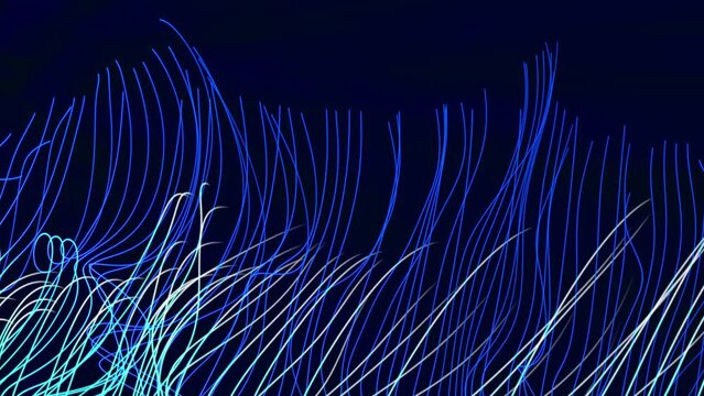 Wavy ribbon from so much parallel lines. abstract background with lines.