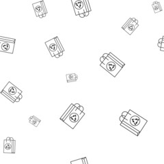 Eco friendly paper bag seamless pattern