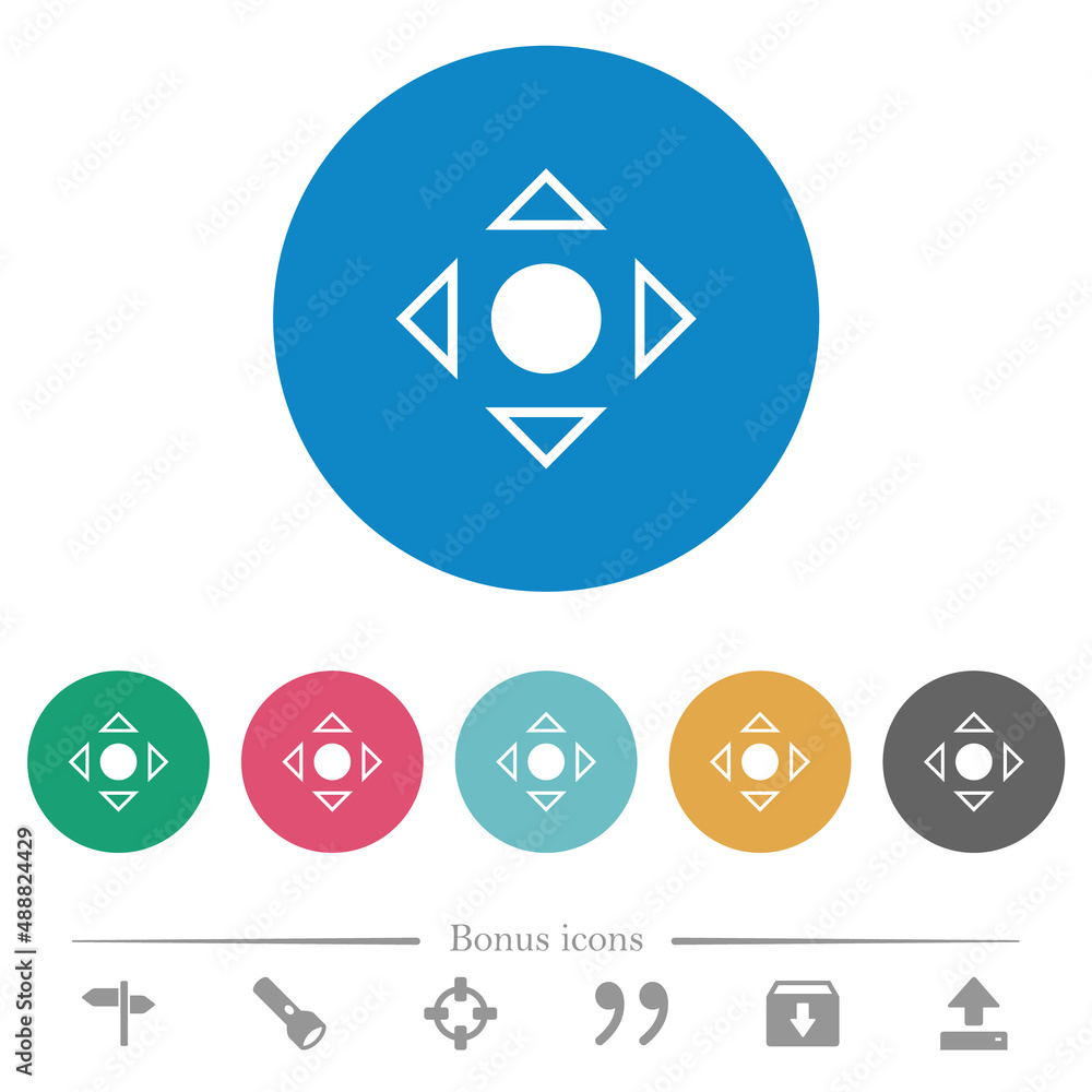 Poster scrolling tool alternate flat round icons