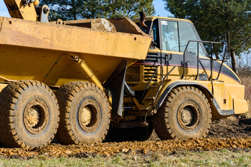 Obraz premium Heavy machinery at the construction site