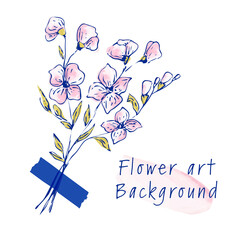 Watercolor floral background template design