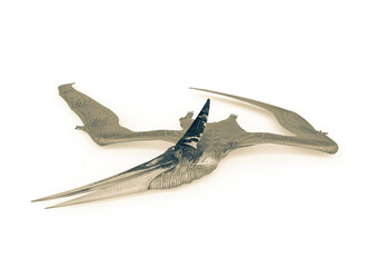pteranodon is dead in white background © DM7