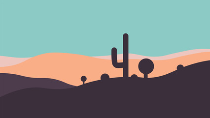 Desert bright landscape
