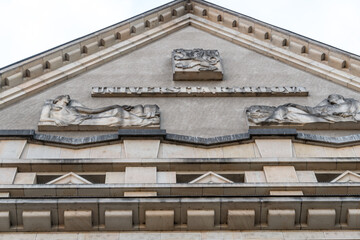 Exterior facade of the Charles University (Univerzita Karlova) in Prague, Czech Republic