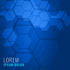 blue hexagonal shape medical background concept