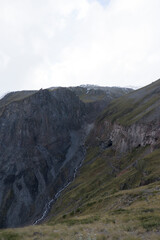 Fototapeta premium Breathtaking panorama of morning wild nature high in mountains