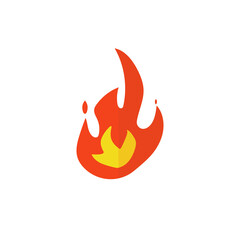 Icon of a burning fire. Fire and gas. Editable vectors.