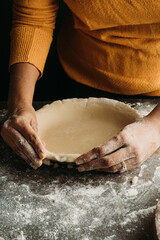 Fototapeta premium Making of a pie crust