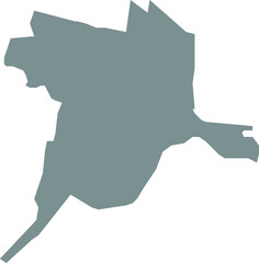 Gray flat blank vector map of the Dutch regional capital city of AMERSFOORT, NETHERLANDS
