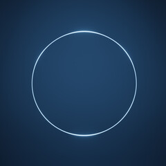 dark blue background with golden glowing circle, 3d render
