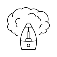 humidifier device line icon vector illustration