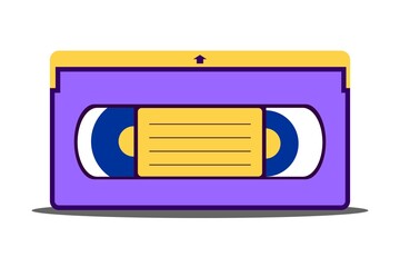 VHS Videotape Retro 80's 90's For a stylish retro party. Vector Illustration flat style