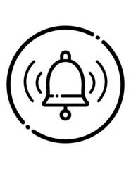 Bell Flat Icon Isolated On White Background