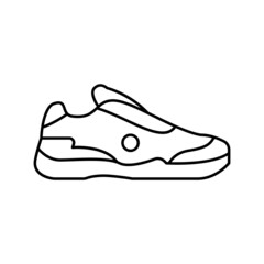 men tennis shoe line icon vector illustration