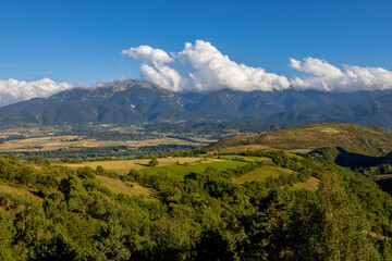 Summer landscape in La Cerdanya, Pyrenees mountain, Catalonia, Spain.