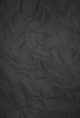 Abstract Details Of Wrinkled Paper Dark Grey Colors Texture As Background For Graphic Design