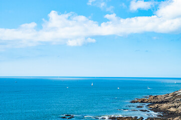 Boats on the sea around Swansea