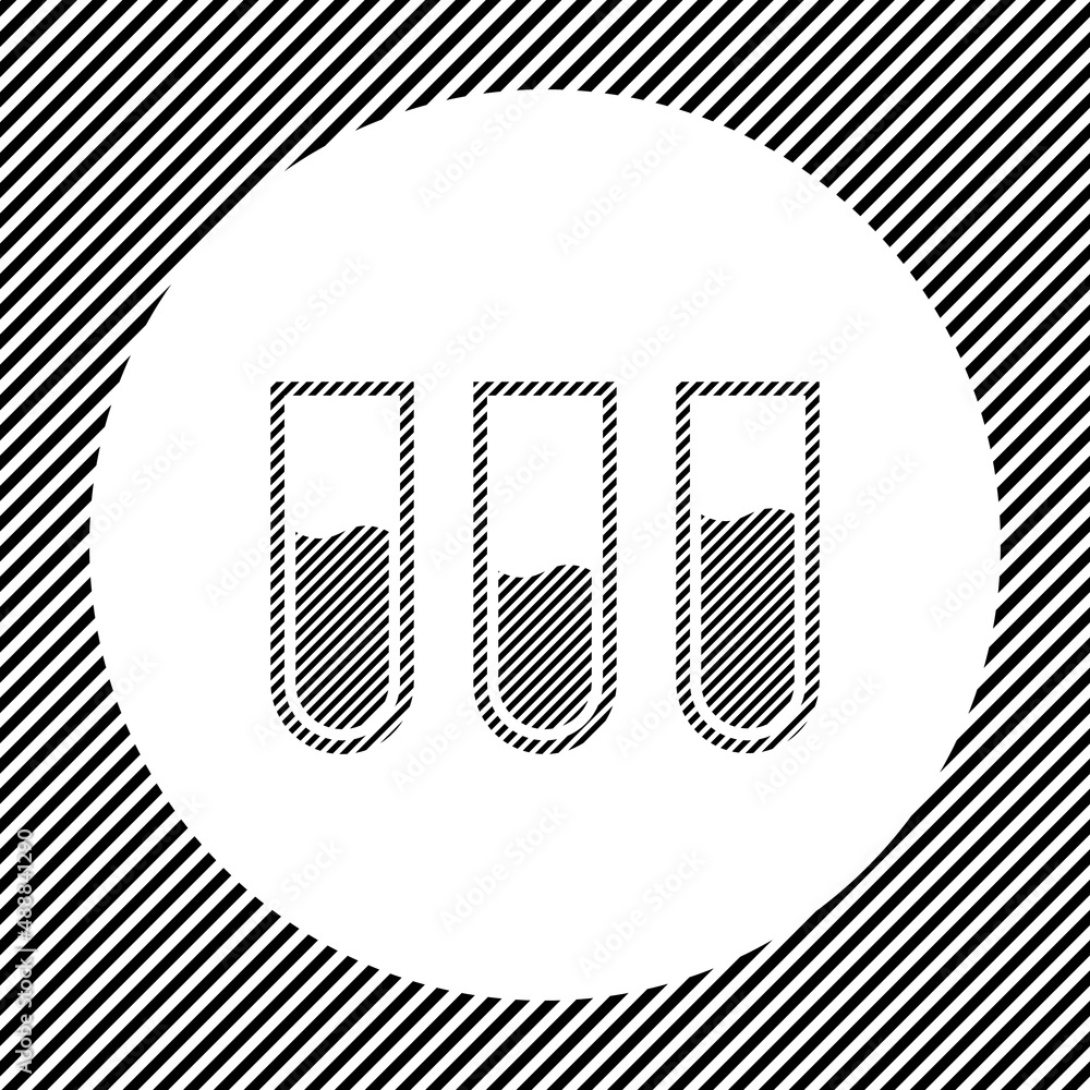 Poster a large water game symbol in the center as a hatch of black lines on a white circle. interlaced effe