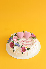 birthday cake with candles