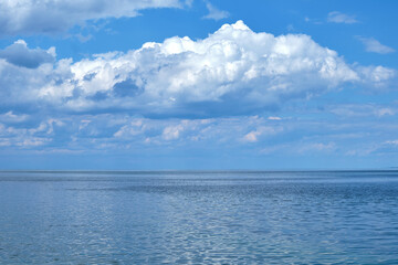 Clouds above Dnieper river.
