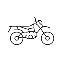 Obraz premium dual sports enduros line icon vector illustration