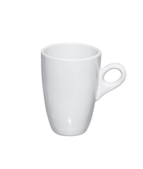 Empty cup on white.