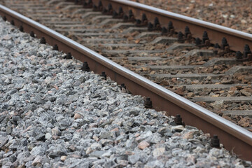 Railroad, steel rails.