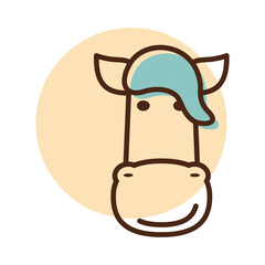 Horse icon. Farm animal vector illustration