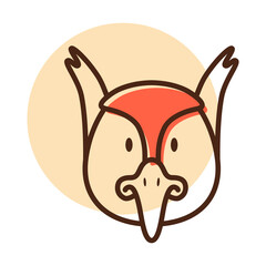 Pheasant icon. Animal head vector