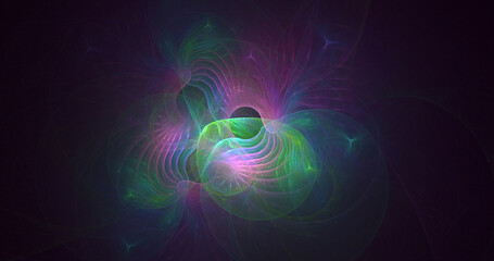 3D rendering abstract colorful fractal light background