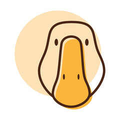 Goose icon. Farm animal vector illustration