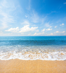 beautiful beach and tropical sea - 488853069