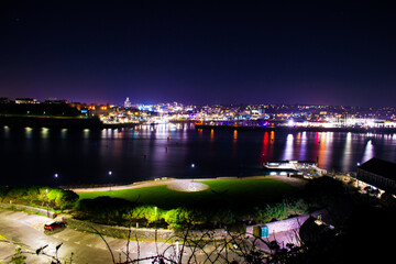 Plymouth Town Center at Night