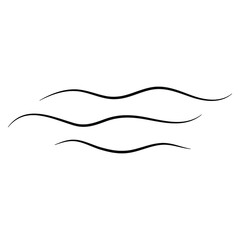 Simple minimalist waves handdrawn water lake river logo vector illustration, design on white background