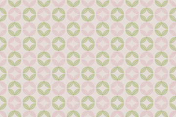 Minimal seamless pattern with geometric leaves. Delicate and elegant floral trendy background. Great for organic and eco designs in earth color tones.