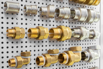 Plumbing fixtures and piping parts, brass connector water valve for pipe