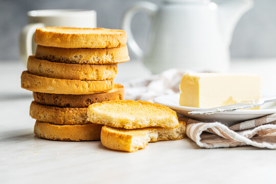 Dietary rusks bread. Crusty biscuits.