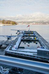 Docas no centro de Vancouver onde partem os hidroaviões para varias cidades e passeios.