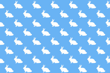 Colorful pattern background with bunnies