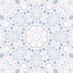 Abstract seamless pattern with geometric elements structure.
