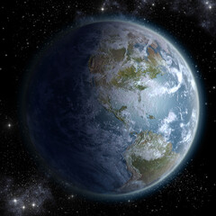 Earth with North American continent