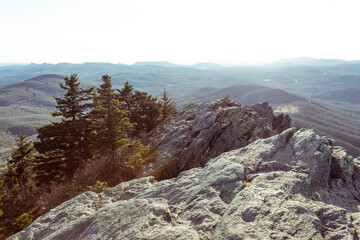 View of Grandfather Mountain in North Carolina