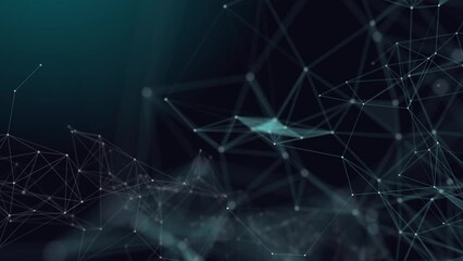 Network connection structure. Digital background with dots and lines. Big data visualization and neural network.