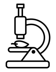 Microscope Flat Icon Isolated On White Background